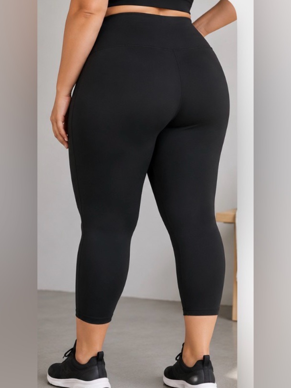 NWT Calvin Klein Performance 3X Black Cropped Leggings Stretch Moisture Wicking - Picture 3 of 13